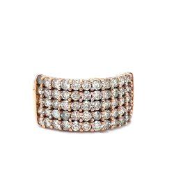 10KT Rose Gold Diamond Ring 6.08g 1.5CTW Size 7-1/2 I-1056