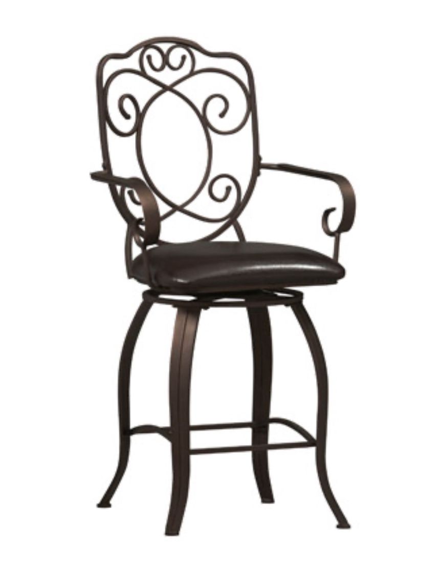 Lino Crested Back Bar Stools 24” (3)