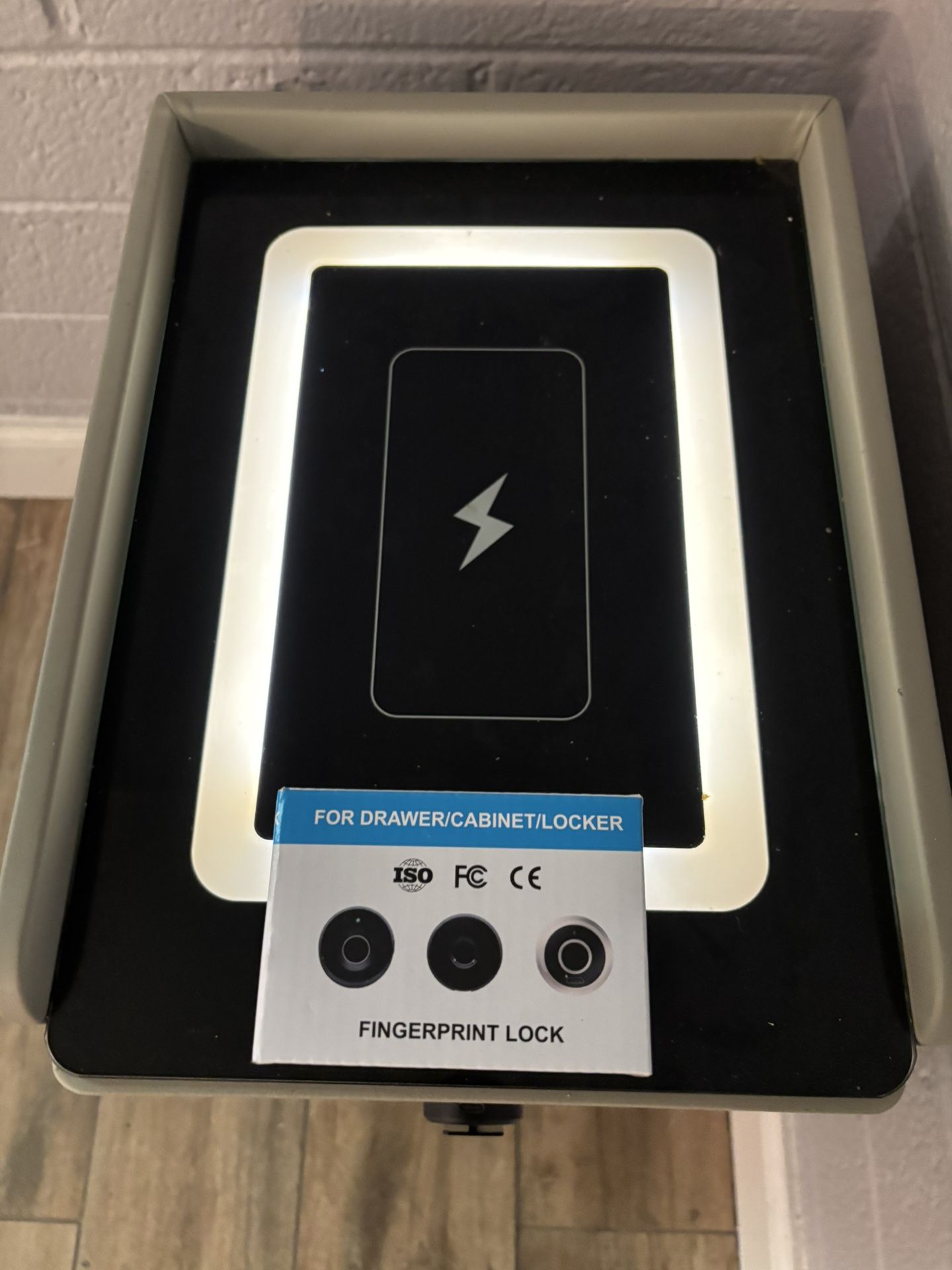 LED Nightstand Bluetooth Speaker w/Wireless Charger and Safe