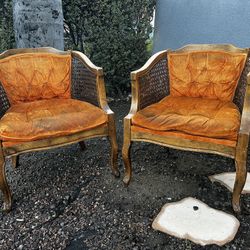 Two Vintage Wooden Chairs