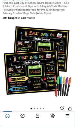 First & Last Day of School Chalkboard Sign Set