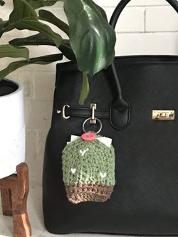 Crochet grocery bag holder