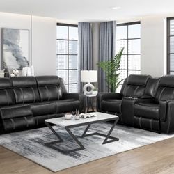 2PC Black Sofa & Loveseat 🔥SALE🔥