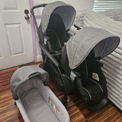 Graco Modes Double Stroller With Extra Bassinet 