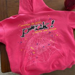 PINK SP5DER HOODIE