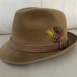 vintage P. & C. Habig Wien Geras fedora hat handmade in Austria