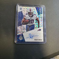 Zack Moss Rookie Autograph Card 