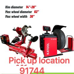 62’’ Wheel Diameter Truck Tire Changer Wheel Balancer Combo