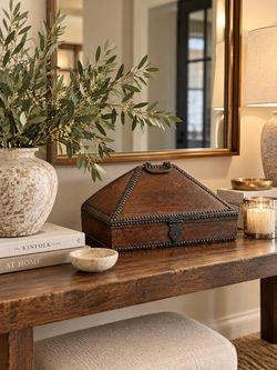 LARGE Solid Wood statement treasure box decoration