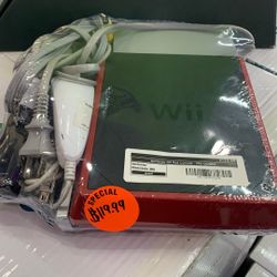 Nintendo Wii Red Console Pre Owned 