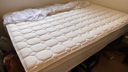 Queen 10” Hybrid Mattress + Folding Bed Frame + Waterproof Cover