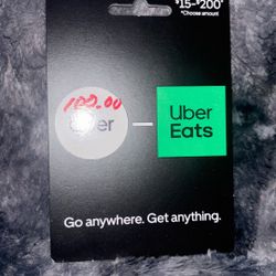 $100 Uber/Uber Eats