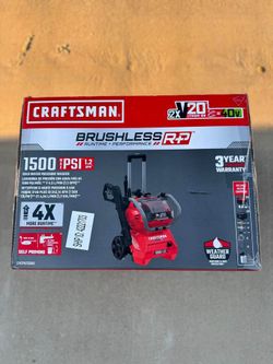 Craftsmen Cold Water Pressure Washer 1500 PSI 2xV20 Brushless - works with any water source - New