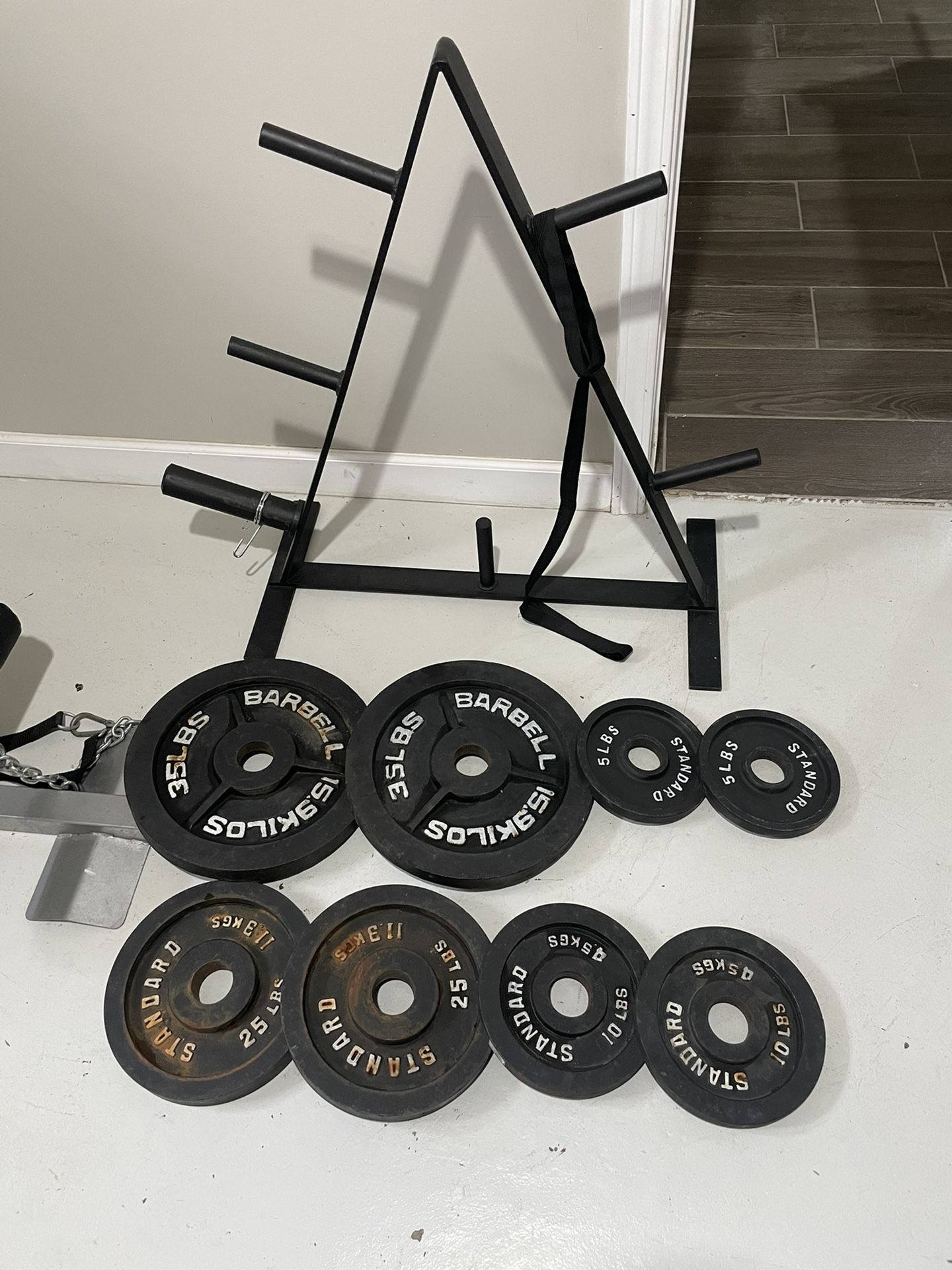 Metal Weights with Rack