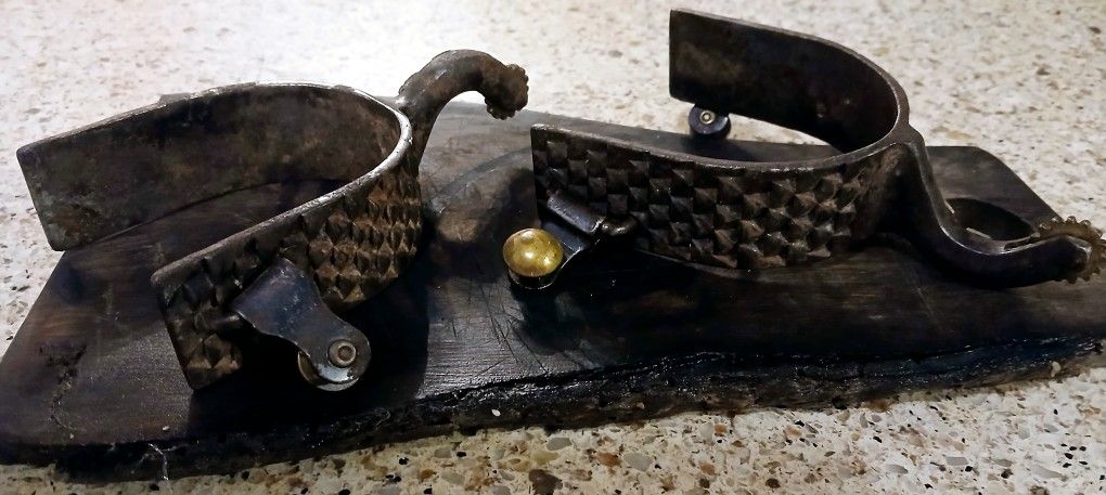 Old Equestrian all metal Spurs.