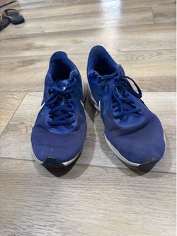 Nike Downshifter 10 Men’s Size 10.5 Blue Navy White CI9981-401 Running Shoes