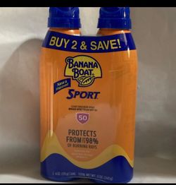 Banana Boat Sport SPF 50 Sunscreen Spray 2-Pack