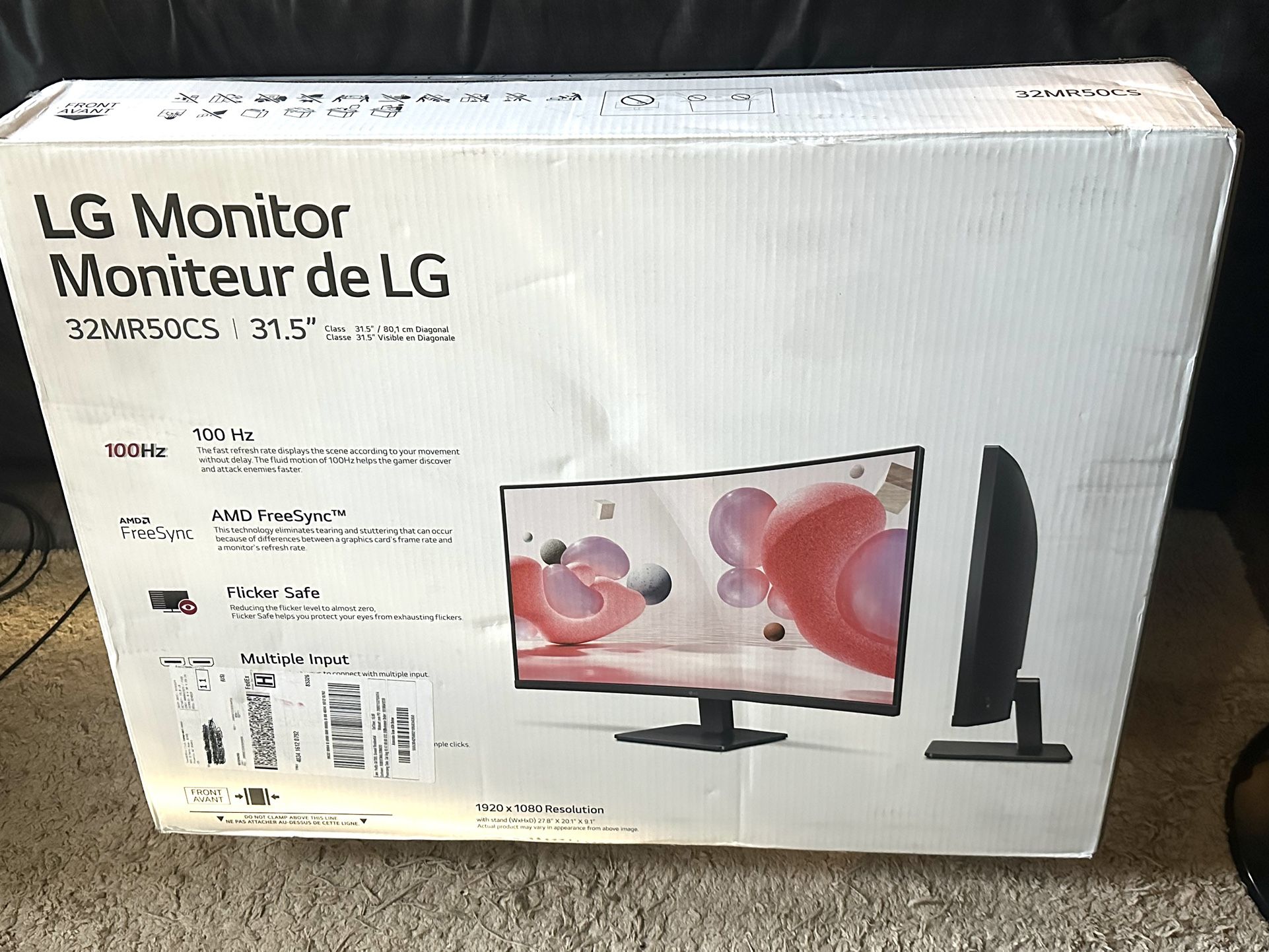 LG Curved Monitor - 31.5”
