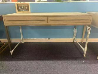 Console Table with Two Drawers and Metal Legs，$560