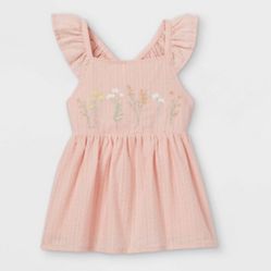 Toddler Girls' Embroidered Tank Top - art class Light Pink 12M