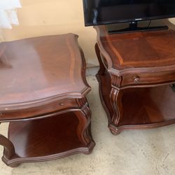 2 Used Cherry Wood Dining Tables $75