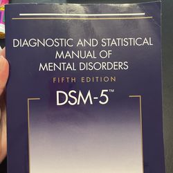 DSM-5 Diagnostic And Statistical Manual Of Mental Disorders 5th Edition