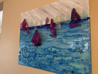 Glass sailboats On The ocean 