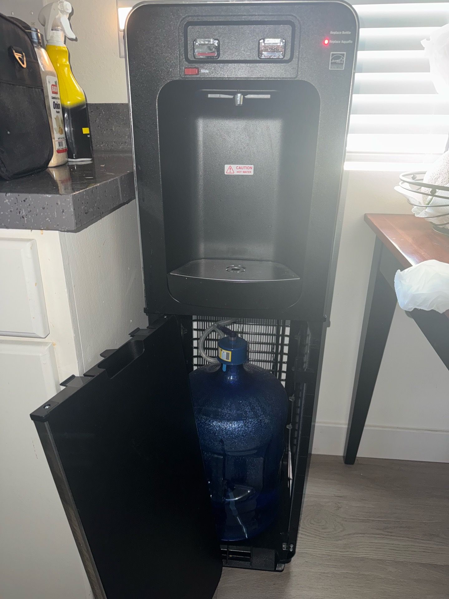 Black Bottom Load Hot Cold Water Dispenser