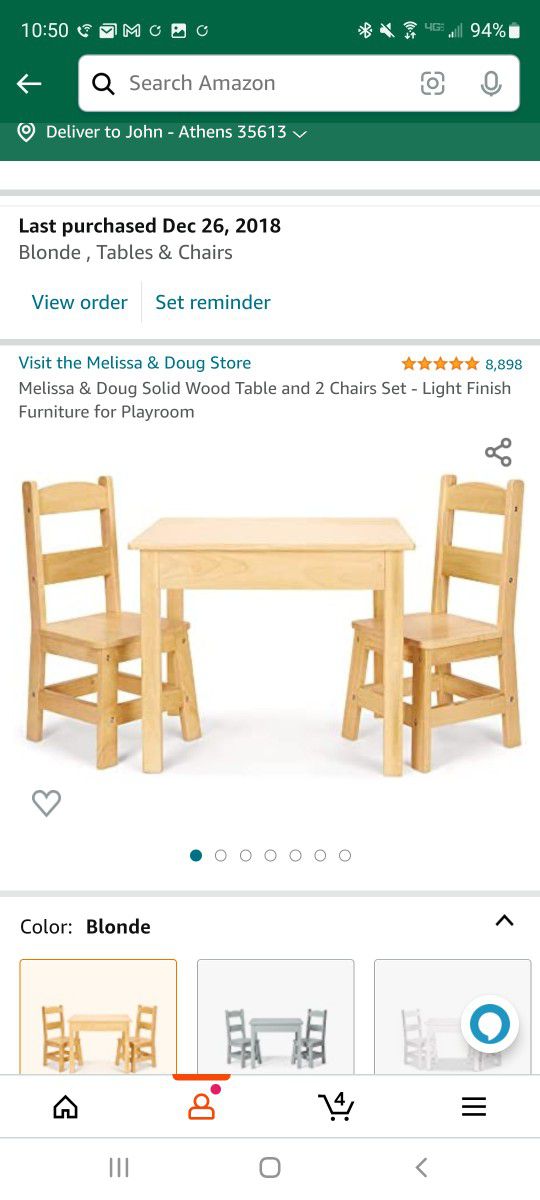 Wooden Table With 2 Chairs