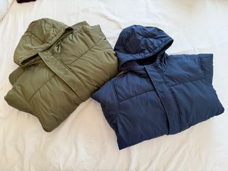 Kids Puffer Jackets Olive and Navy Bundle