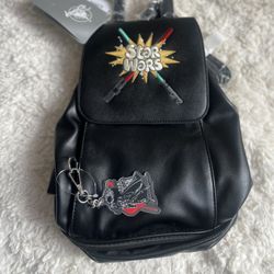 Star Wars Black Faux Leather Backpack