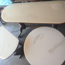 MARBLE TOP TABLES / BAR STOOLS 