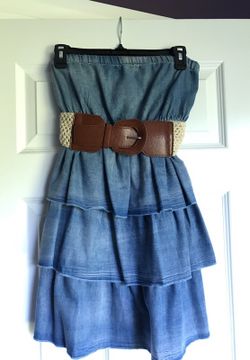 Jean mini dress used once