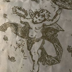 EXQUISITE RARE VINTAGE ANGEL TABLECLOTH