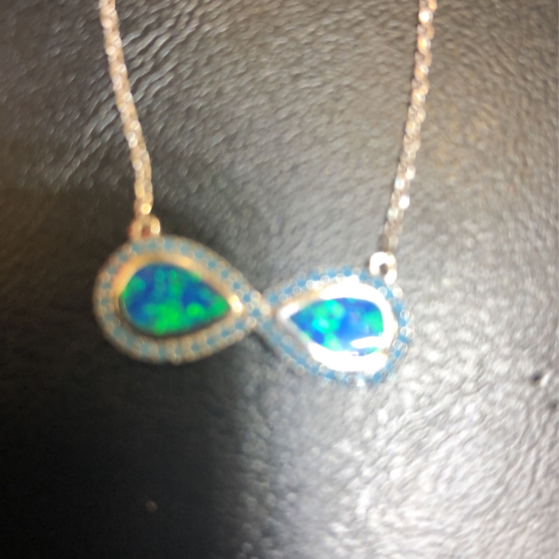925 Sterling silver fire opal with the Turquoise infinity necklace