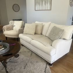 Small Couch And 2 Matching Chairs