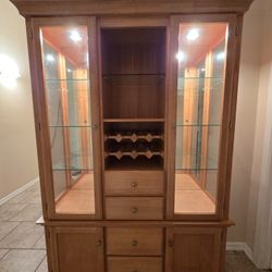 Maple Wood China Cabinet 