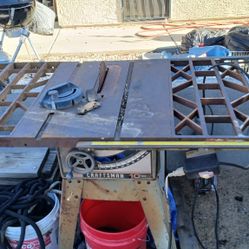 Crashman, table saw old school works.Good hundred and fifty dollars located in apple value