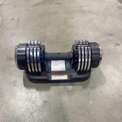 New Adjustable Dumbbell, 5-25 lbs Single Dumbbell w/Anti-Slip Handle, PP Tray, 8 Weight Plates