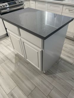 Kitchen Island Cabinet Storage Quartz Marble Granite