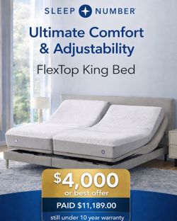 Sleep Number iLE FlexTop King + FlexFit 3 Smart Base – Excellent Condition
