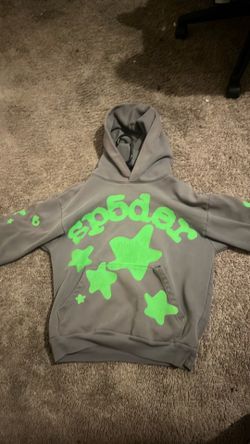 Grey sp5der hoodie size small