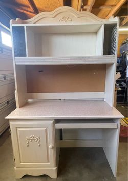 White hutch Desk