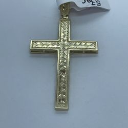 Gold Cross Pendant 14K New 