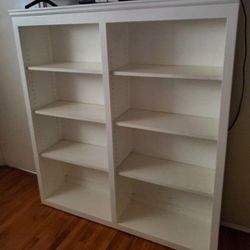 Please Read Full Description.  Big & Heavy Solid Wood White Shelf/Bookcase