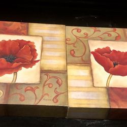 Poppies Wrapped Canvas Kim Lewis