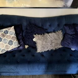 Sofa Seat Blue Versace Inspired 