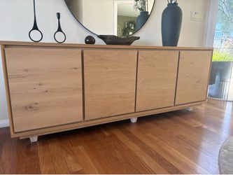 West Elm Entertainment Media Console - West Elm  Norre. blonde, light, natural wood.  See west elm website for details