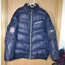 Reebok Men's NFL Onfield Seattle Seahawks Puffer Winter Jacket