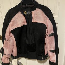 Element Women ‘s Black-pink Motorcycle Brand New jacket Size L With X Armor Protection